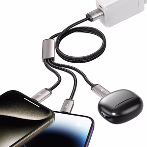 "Tech-Protect UltraBoost 3in1" USB-A - "Lightning" / USB-C / "micro USB 3,5A" laidas 1 m - pilkos spalvos