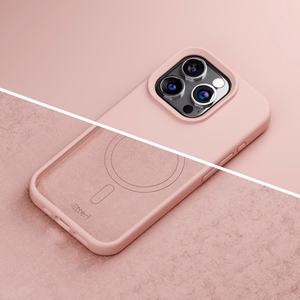 Etteri Silikoninis Mag dėklas for iPhone 15 Pro 6,1" šviesiai rožinis