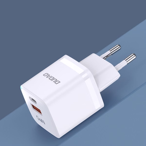 Sieninis įkroviklis GaN 33W PPS USB C/USB Dudao A13Pro – baltas