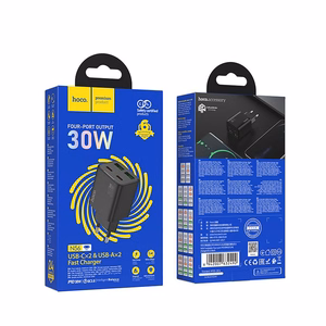 Įkroviklis telefonui Hoco 2 x USB C + 2 x USB A QC3.0 PD 3A 30W N56 juodas