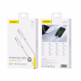 FONENG laidas XS11 USB-C - USB-C PD 60W 1M baltas