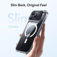 ESR Classic Hybrid Kickstand Magnetinis dėklas telefonui iPhone 17 Pro Max - skaidrus