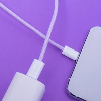 Maxlife MXUC-06 kabel USB-C - USB-C 1,0 m 20W violetinis neilons