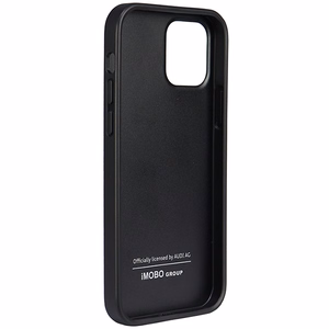 Audi sintetinės odos dėklas telefonui iPhone 12/12 Pro 6.1" juodas/juodas kietas dėklas AU-TPUPCIP12P-TT/D1-BK