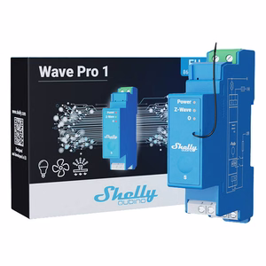 Shelly Qubino Pro 1 DIN bėgio relė, 1 kanalo, Z-Wave