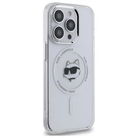 Karl Lagerfeld IML Metalinė Choupette galva MagSafe dėklas iPhone 13 - baltas