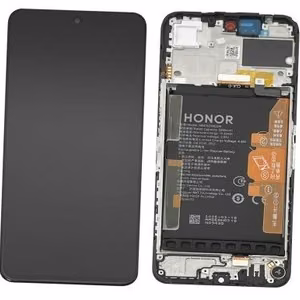 Originalus Huawei Honor 200 Smart / Honor X7c 5G LCD ekrano ir jutiklinio skydelio modulis su rėmeliu ir akumuliatoriumi, juodas (gamintojo serviso pakuotė)