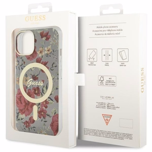 Guess Flower Dėklas telefonui žalias Magnētinis