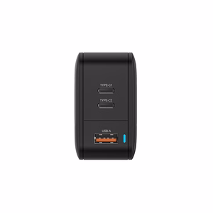 Nuostabus daiktas Sieninis įkroviklis "Thunder Pro GaN EUTH66W" - USB + 2xType C - PD 66W juodas