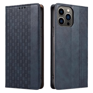Magnetinis dirželio dėklas iPhone 13 Pro piniginė + mini pakabukas mėlynas