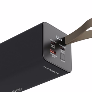 Išorinė baterija Wozinsky K65+ 65W 30000mAh 2x USB-C, 1x USB-A 65W - pilka