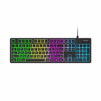 "Wozinsky" WKG-200 RGB membraninė žaidimų klaviatūra su slinkimo ratuku - juoda