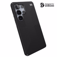 Speck Presidio2 Grip Magnet - Samsung Galaxy S25 Ultra MagSafe dėklas (juodas/Slate pilkas/baltas)