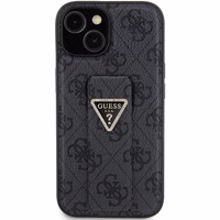 Guess dėklas telefonui su stovu Grip Stand 4G Triangle Strass iPhone 15 - juodas