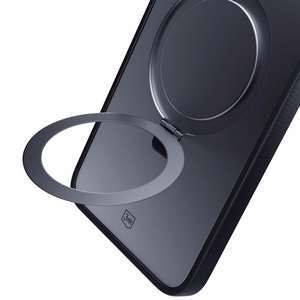 3mk Smoke magnetinis dėklas su stovu iPhone 17 telefonui - juodas
