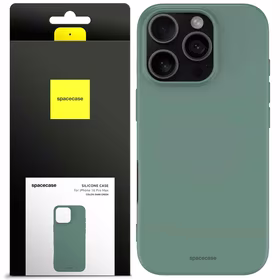 Spacecase Dėklas Silicone Case iPhone 16 Pro Max tamsiai žalias