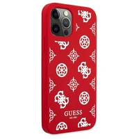 Guess GUHCP12LLSPEWRE iPhone 12 Pro Max 6.7" raudonas/raudonas kietas dėklas Peony kolekcija