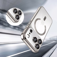 Tech-Protect MagFlex MagSafe dėklas iPhone 17 Pro Max skaidrus sidabrinis