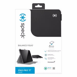Speck Balance Folio atverčiamas dėklas, skirtas iPad Pro 11" M5 (2025) / M4 (2024), juodas