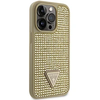 Guess GUHCP14LHDGTPD iPhone 14 Pro 6.1" auksinis/auksinis hardcase Rhinestone Triangle