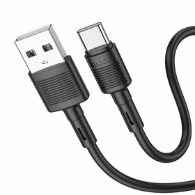 Kabelis USB A į USB C Hoco 3A 1 m X83 juodas
