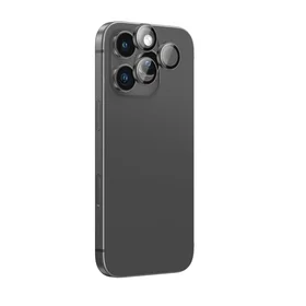 AmazingThing AR aliuminio 3 objektyvų stiklas su objektyvo rėmeliu iPhone 16 Pro / 16 Pro Max - juodas
