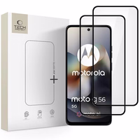 Tech-Protect Glass Fit+ 2 dalių grūdinto stiklo rinkinys Motorola Moto G56 5G - juodas