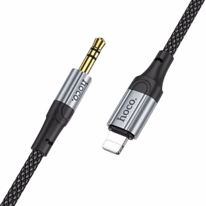 AUX laidas Lightning į Jack 3,5 mm Hoco 1 m UPA26 juodas