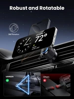 Automobilinis laikiklis-įkroviklis Ugreen W708 MagSafe 15W (35970) juodas