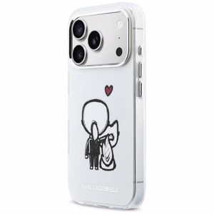 Karl Lagerfeld Karl & Choupette Back MagSafe Dėklas for iPhone 17 Pro - Clear