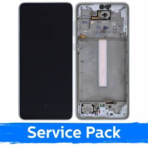 Ekranas skirtas Samsung A336 A33 5G su rėmeliu / White / (Service Pack)