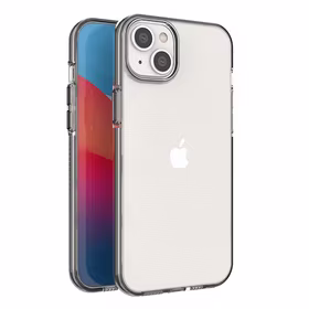 Spring Case dėklas telefonui iPhone 14 Plus silikoninis dėklas su rėmeliu juodas
