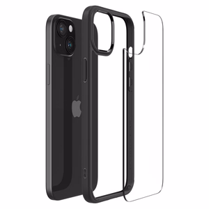 Spigen Ultra Hybrid dėklas telefonui iPhone 15 - matinės juodos