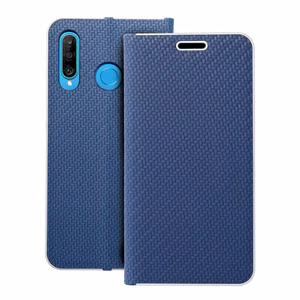 LUNA knygos dėklas Huawei P30 Lite mėlynas