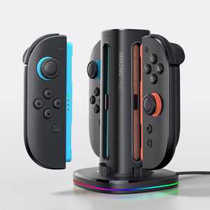 "AmazingThing Thunder Pro PlayDock" įkroviklis "Nintendo Switch 2" valdikliams - juodas