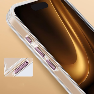 Skaidrus Thin Mag dėklas iPhone 17 Pro 6,3", rožinis