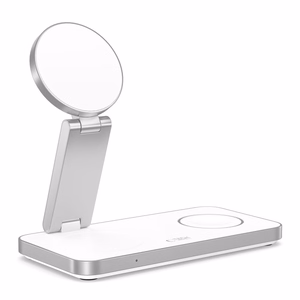 Tech-Protect QI15W-A47 MagSafe 3in1 indukcinis įkroviklis + USB-C kabelis - baltas