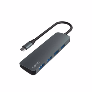 SAVIO USB-C šakotuvas - 4 x USB-A, AK-54