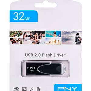 PNY Attaché 4 2.0 32GB USB atmintinė USB Type-A juoda