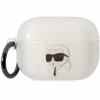 Karl Lagerfeld KLAP2HNIKTCT AirPods Pro 2 dėklas permatomas Ikonik Karl Lagerfeld