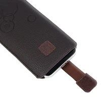WONDER Deko Pouch Case (Size L) for Iphone 13 Mini/12 Mini/SE 2020/2022/7/8 chocolate