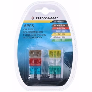 Dunlop automobilinių saugiklių rinkinys, 6 vnt.
