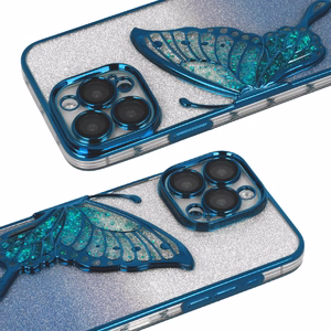 Tel Protect Butterfly vandens dėklas telefonui Iphone 12 Pro mėlynas