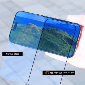 Grūdintas stiklas Tel Protect 10X AR 3.0 AntiReflective Titanium skirtas Iphone 15 Pro
