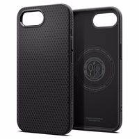 Spigen Liquid Air Mag MagSafe iPhone 16e dėklas - Matinis juodas