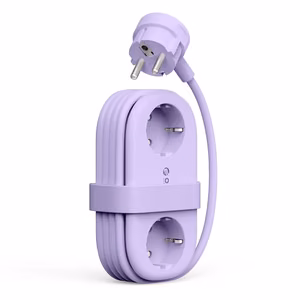 Orico AP3 65W GaN 6in1 maitinimo blokas 2x AC + 2x USB-A + 2x USB-C - violetinis