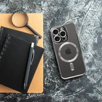 ELECTRO MAG COVER Dėklas telefonui iPhone 15 Pro Max su MagSafe - pilkos titano spalvos