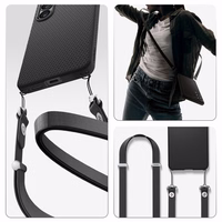 SPIGEN dėklas LIQUID AIR MAG, suderinamas su MagSafe, skirtas SAMSUNG S26 Plus, matinis, juodas