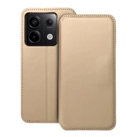 DUAL POCKET knygos tipo dėklas telefonui XIAOMI Redmi Note 13 Pro 5G auksinis