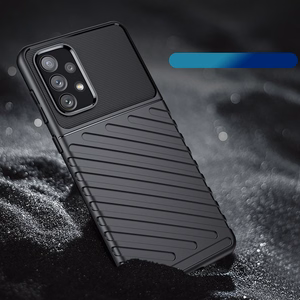 Thunder dėklas telefonui lankstus šarvuotas dėklas Samsung Galaxy A73 juoda